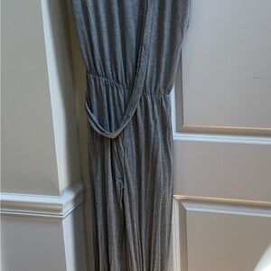 Grey jersey long romper/ jumpsuit Sz L NWT Buy now for the whole summer!